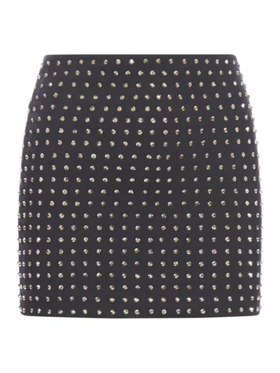 Sportmax Stud-embellished Skirt In Black