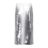 Sportmax Gradient Sequin Pencil Skirt In Grey