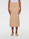Sportmax Nome Crystal Lycra Midi Skirt In Beige