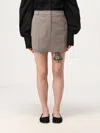 Sportmax Checked Mini Skirt In Weiss