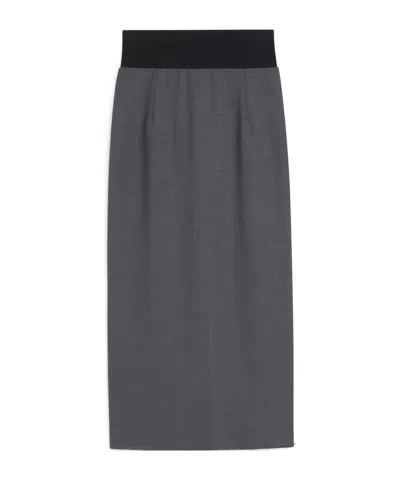Sportmax Skirt With A High-cut Elasticated Waist In Black