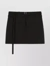 Sportmax Skirt With Belted Waist And Pockets In Black
