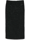 Sportmax Crystal Studded High Waist Midi Skirt