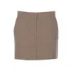 Sportmax Checkered Mini Skirt Pockets In Beige