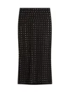 Sportmax Crystal Studded High Waist Midi Skirt In Black
