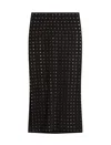 Sportmax Crystal Studded High Waist Midi Skirt In Black