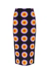 Sportmax Gestro Printed Tech Jersey Midi Skirt In Black