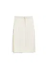 Sportmax Garbo Belted Midi Skirt In White