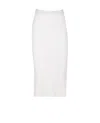 Sportmax Knitwear Culotte Midi Skirt With Sheer Effect In White