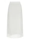 Sportmax Double-layer Design Skirt In White