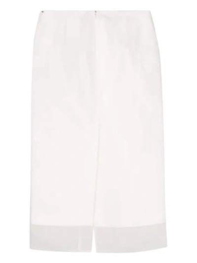 Sportmax Midi Skirts In White