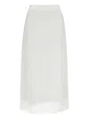 Sportmax Double-layer Design Skirt In White