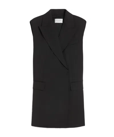 Sportmax Sleeveless Blazer In Black