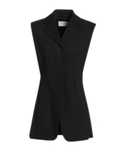 Sportmax Sleeveless Blazer In Black
