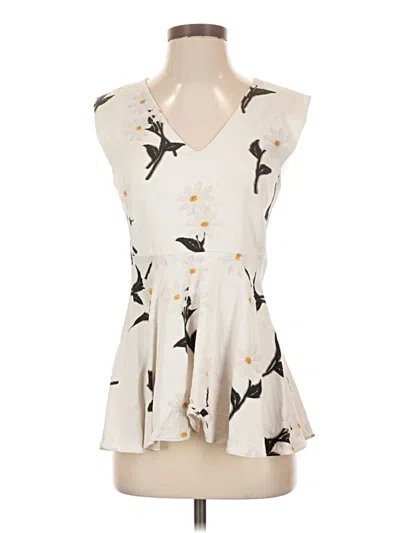 Pre-owned Sportmax Sleeveless Blouse In Ivory