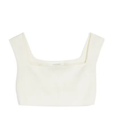 Sportmax Sleeveless Cotton Crop Top In White