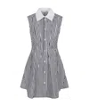 Sportmax Front Dart Striped Dress With Flared Hem In Black