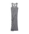 Sportmax Draped Sleeveless Long Dress With Layered Look In Gray