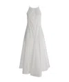 Sportmax Cactus Sleeveless Round Neckline A-line Midi Dress In White