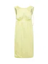 Solace London Sportmax Sleeveless Dress In Yellow
