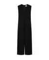 Sportmax Sleeveless Initial Shearing Wool Jumpsuit In Black