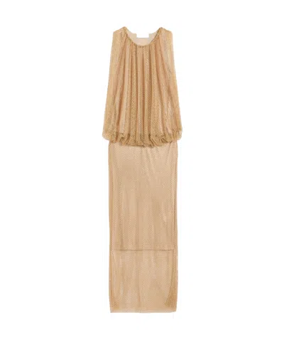 Sportmax Sleeveless Knitted Dress In Neutral