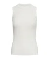 Sportmax Toledo Crewneck Sleeveless Knitted Top In White