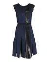 Sportmax Sleeveless Paneled Dress In Blue Cotton In Blue
