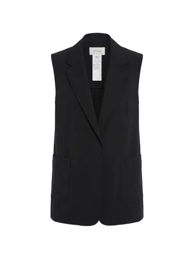 Sportmax Sleeveless Patch-pocket Jacket In Black