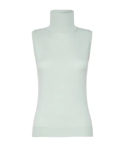 Sportmax Sleeveless Pure Wool Sweater In Blue