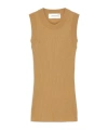 Sportmax Sleeveless Ribbed Knit Top In Nude