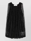 Sportmax Embellished Mesh And Jersey Top In Black