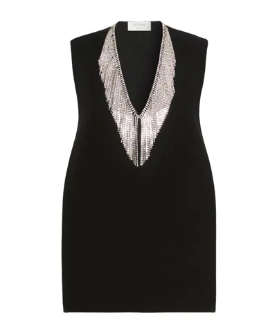 Sportmax Rhinestone-detail Sleeveless Top In Black