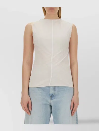 Sportmax Sleeveless Top Featuring Seam Detailing In White