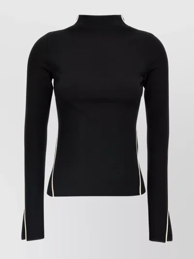 Sportmax Sleeveless Top With Contrast Trim And Cut-out Detailing In Black