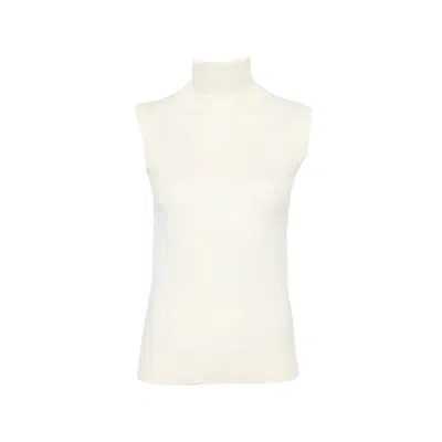 Sportmax Sleeveless Turtleneck Sweater In Neutrals