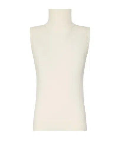 Sportmax Sleeveless Turtleneck Sweater In White