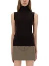 Sportmax Vertigo High-neck Sleeveless Top In Black