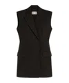 Sportmax Double-breasted Sleeveless Jacket In Black