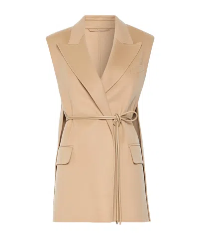 Sportmax Sleeveless Vest In Brown
