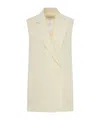 Sportmax Oversized Vest In Washed Viscose In Neutral