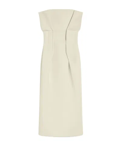 Sportmax Sleeveless Waist Dress In White