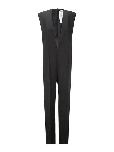 Sportmax Sleeveless Wool Suit In Black