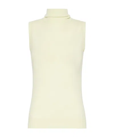 Sportmax Sleeveless Wool Sweater In Light Green