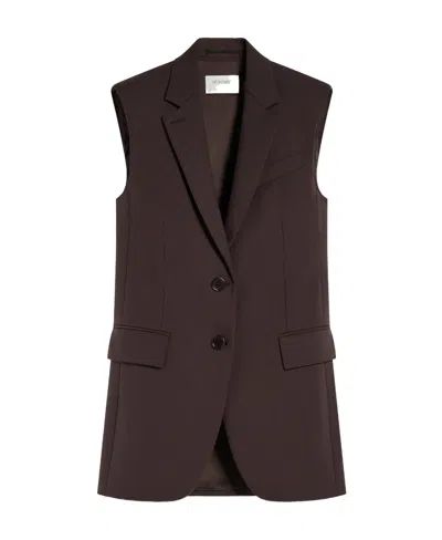 Sportmax Sleeveless Wool Vest In Black