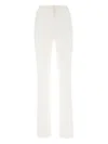 Sportmax Cotton Trousers With Seam Detailing And Slit Hem In White