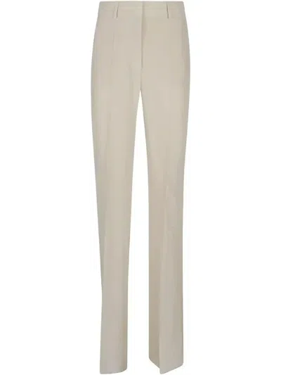 Sportmax Slim Cut Tailored Trousers In White