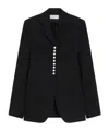Sportmax Tailored Blazer With Notched Lapel And Metallic Buttons In Blue