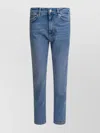 Sportmax Slim Fit Denim Trousers With Contrast Stitching In Blue
