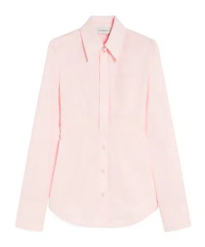 Sportmax Slim-fit Poplin Shirt In Pink